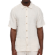 MAZINE Button Down Shortsleeve Linen Shirt moon