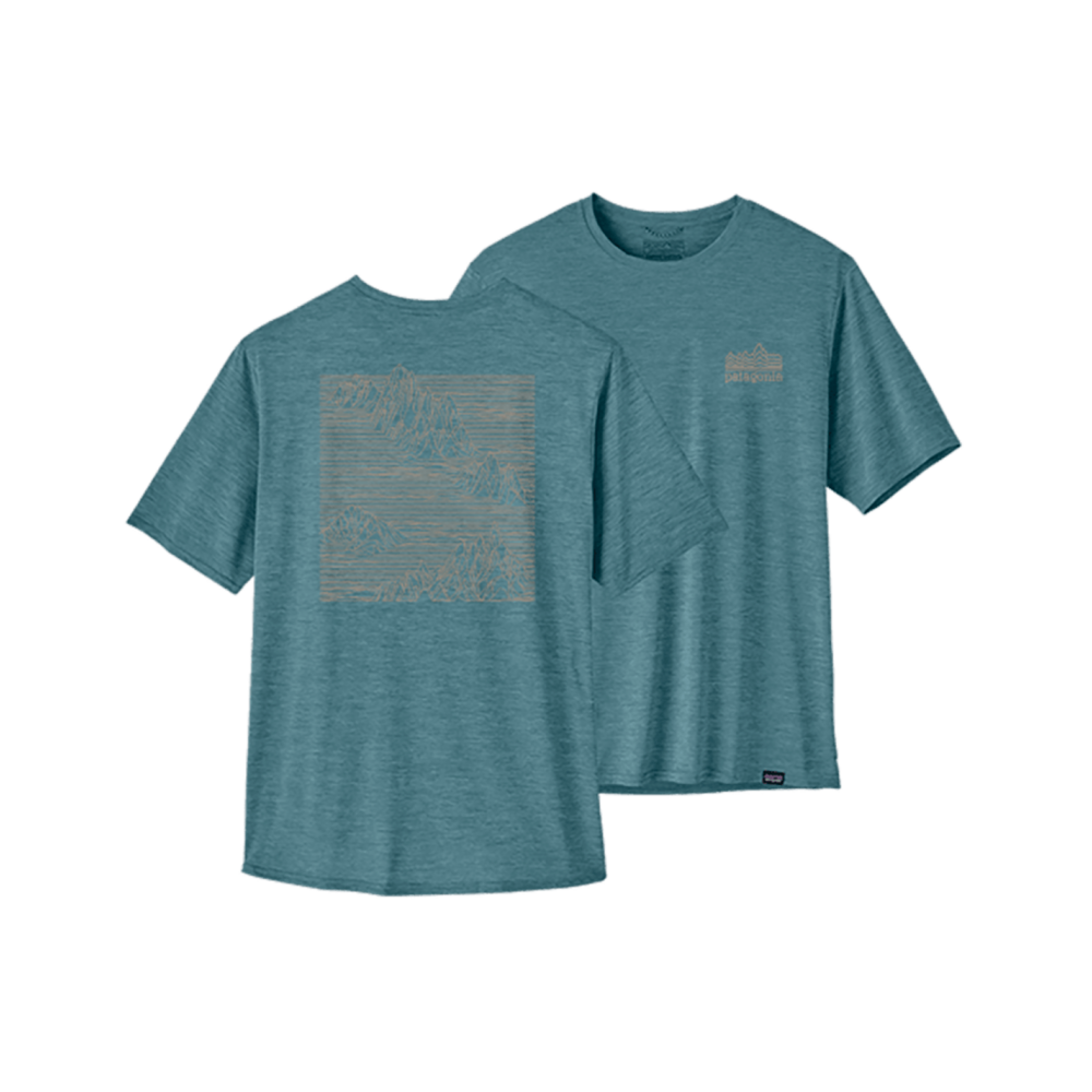 PATAGONIA T-Shirt Capilene Cool Daily Graphic strataspire: wetland blue x-dye