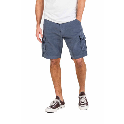 REELL Short City Cargo baby cord grey blue