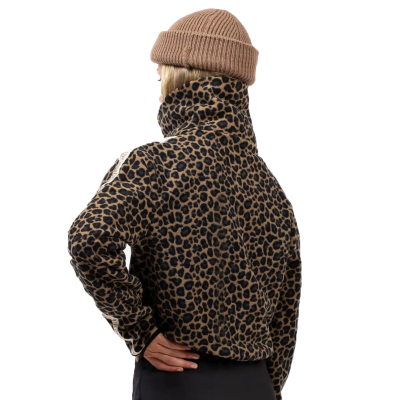 EIVY Women Fleece Peg Zip cropped leopard