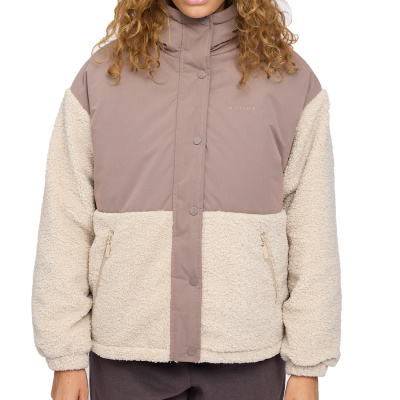 MAZINE Women Jacket Fabric Blocking grey brown/natural