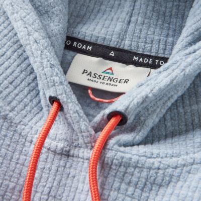 PASSENGER Hoodie Point Grid Recycled grey marl
