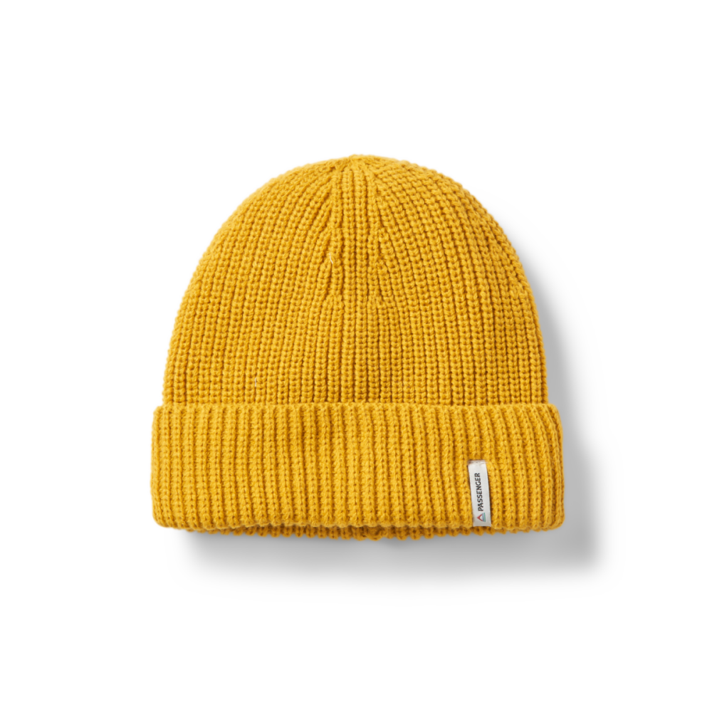 PASSENGER Beanie Compass Recycled mustard yellow
