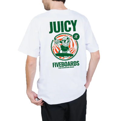 FIVEBOARDS T-Shirt Juicy Wake white