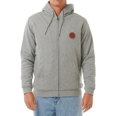 RIP CURL Zip Hoodie Icons Lined Fleece grey marle