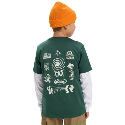 QUIKSILVER Kids T-Shirt Welcome All trekking green