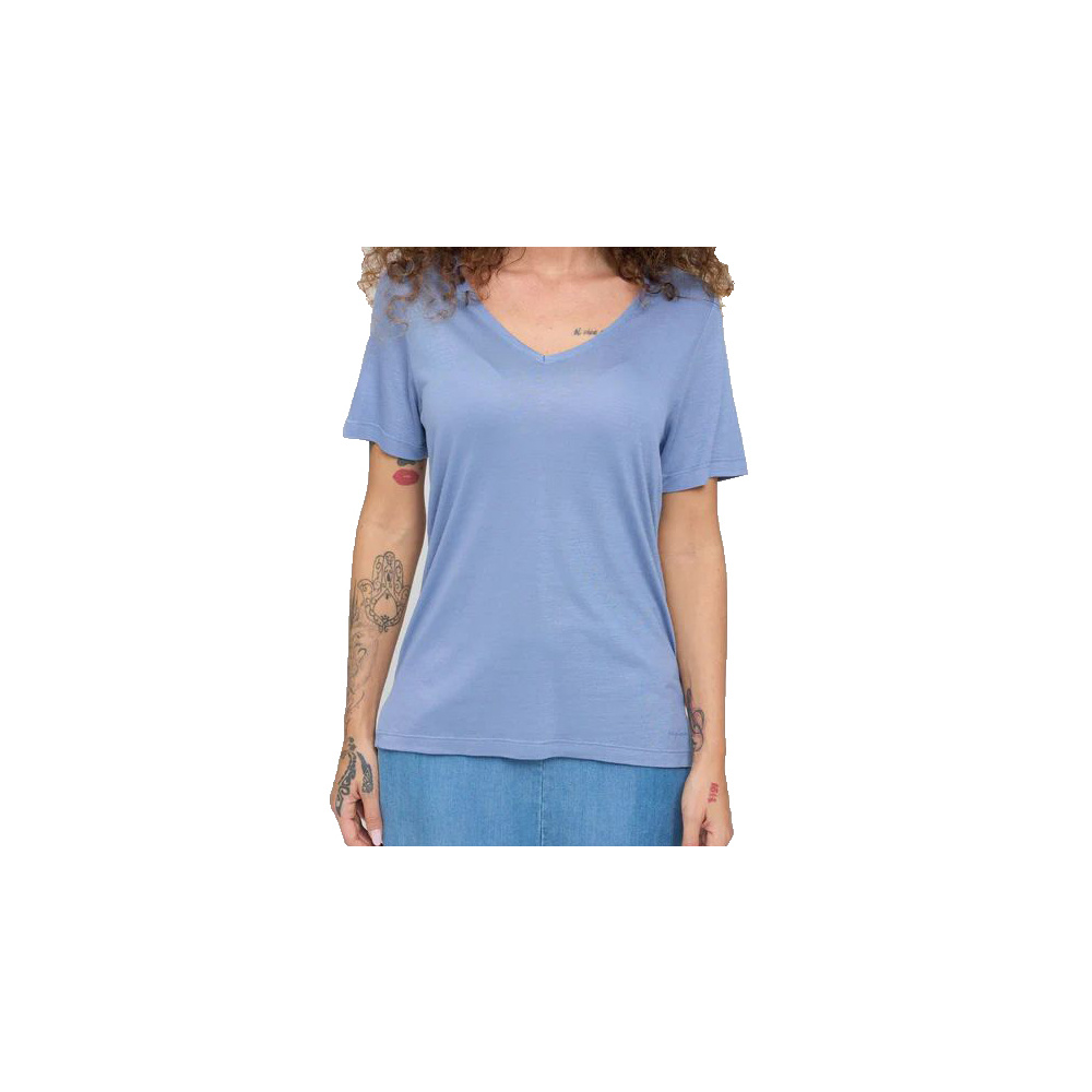 MAZINE Women T-Shirt Basic T V-neck dusk blue