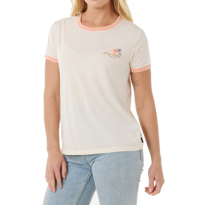 RIP CURL Women Shirt Swell Lines Ringer bone