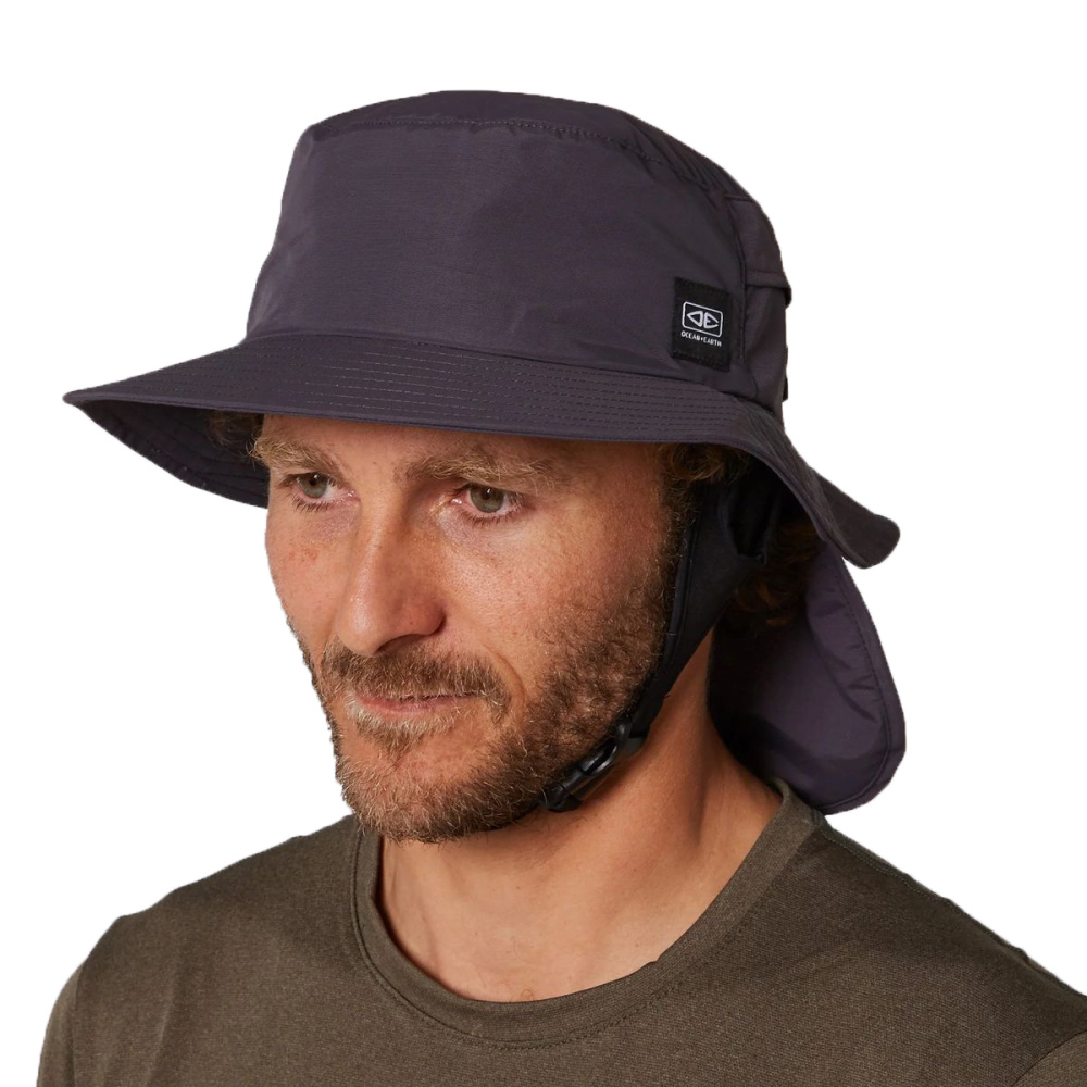 OCEAN&EARTH Surf Hat Mens Indo Stiff Peak charcoal