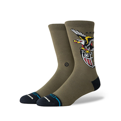 STANCE Sock The Eagle Crew military green