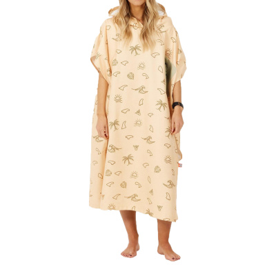 AFTER Poncho Tech Pocket Flins Print