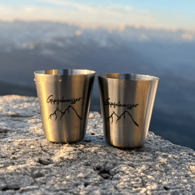 GIPFELGAUDI Stamperl Mit Etui