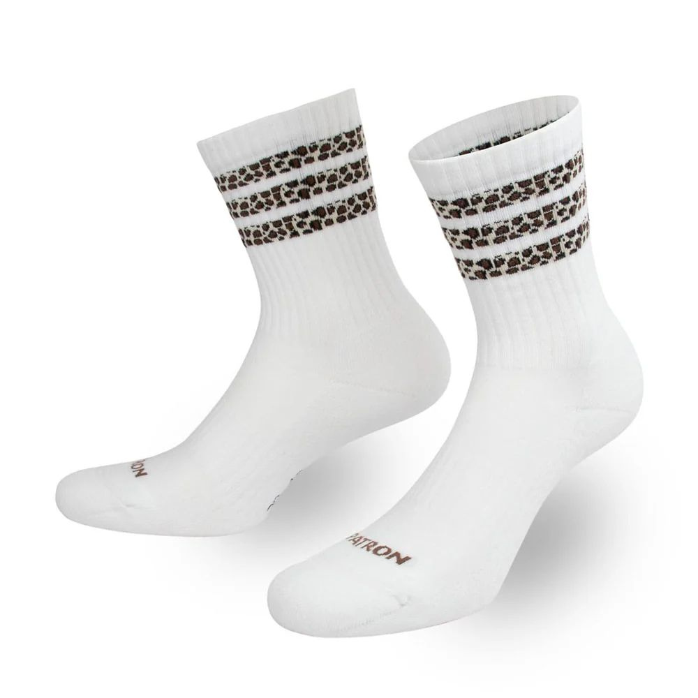 PATRON Socks Leo Streifen weiß-beige-braun