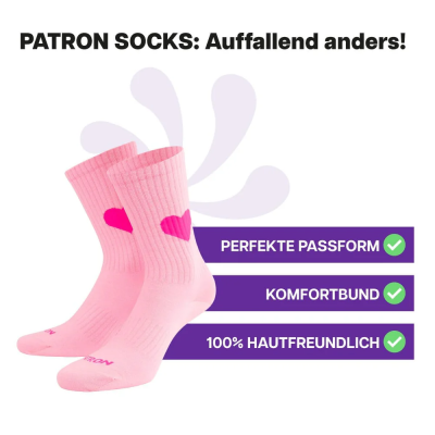 PATRON Socken Neonliebe neon-pink