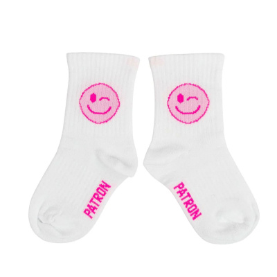 PATRON Kids Socken Zwinkersmile pink