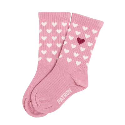 PATRON Kids Socken Herz rosa Gr.31-35