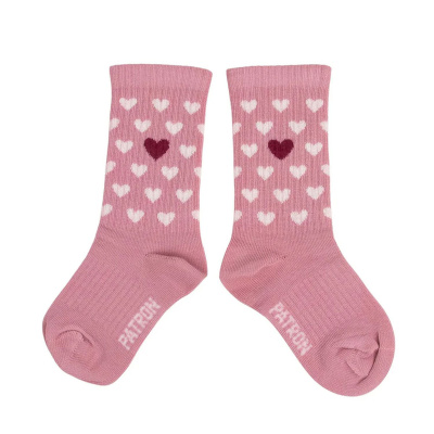PATRON Kids Socken Herz rosa Gr.31-35