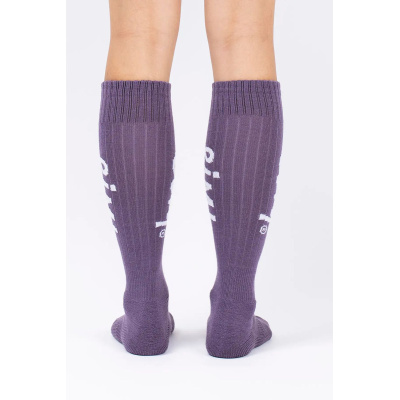 EIVY Women Snow Socks Rib Merino Wool deep purple