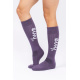 EIVY Women Snow Socks Rib Merino Wool deep purple