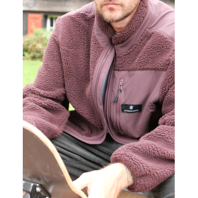 FIVEBOARDS Sherpa Jacke berry