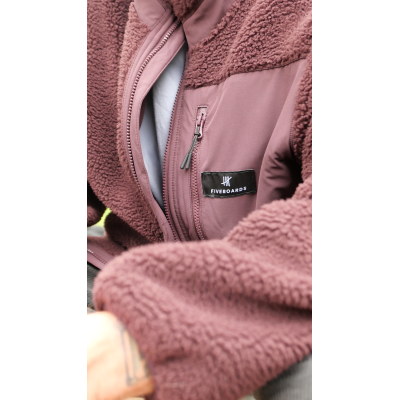FIVEBOARDS Sherpa Jacke berry